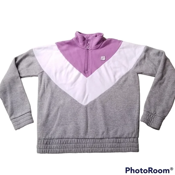 Fila Ekanta 1/4 zip Pullover Retro Chevron Sweater Sz Small - Picture 2 of 6